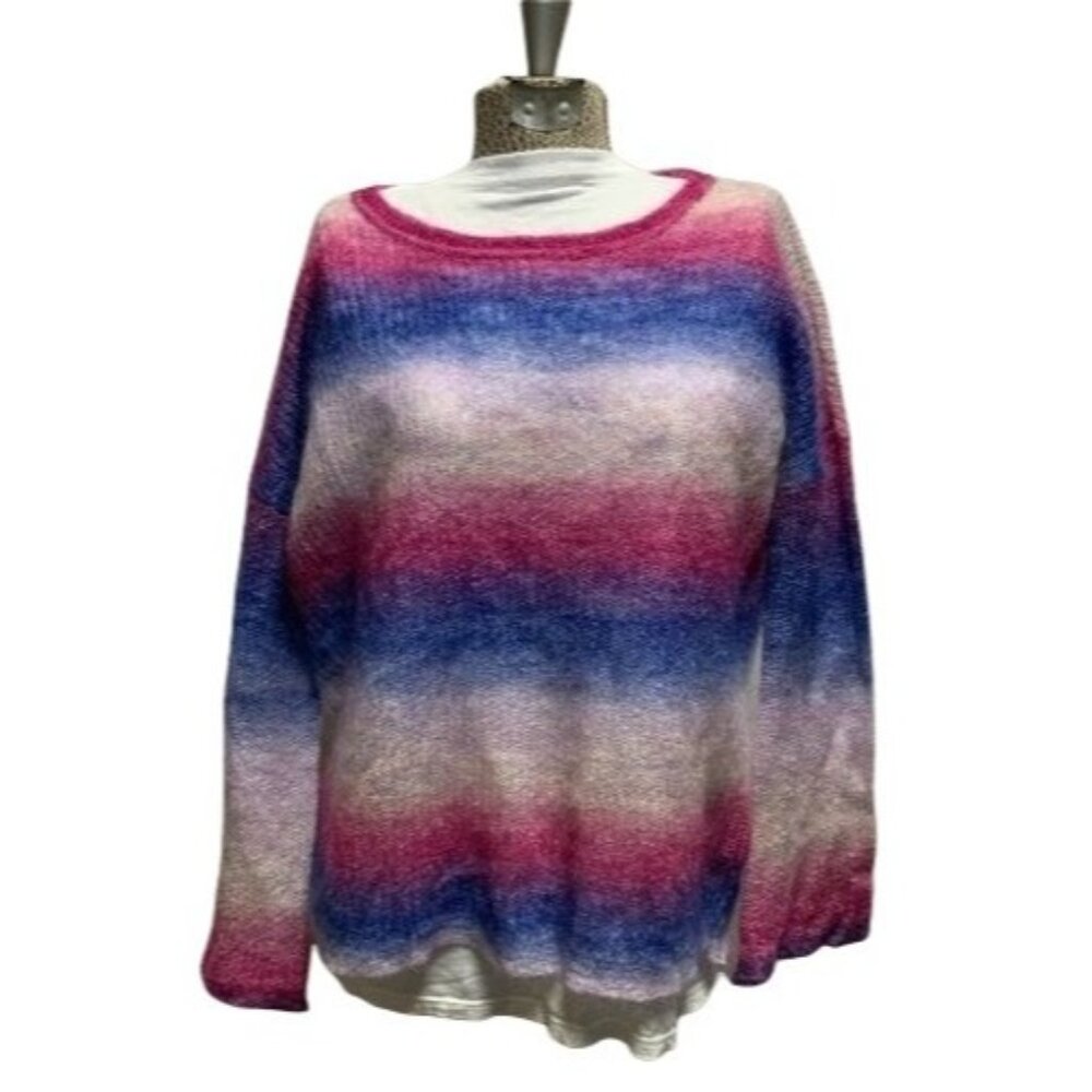 Womens Multicolor Gradient Knit Sweater - XL - INC International Concepts